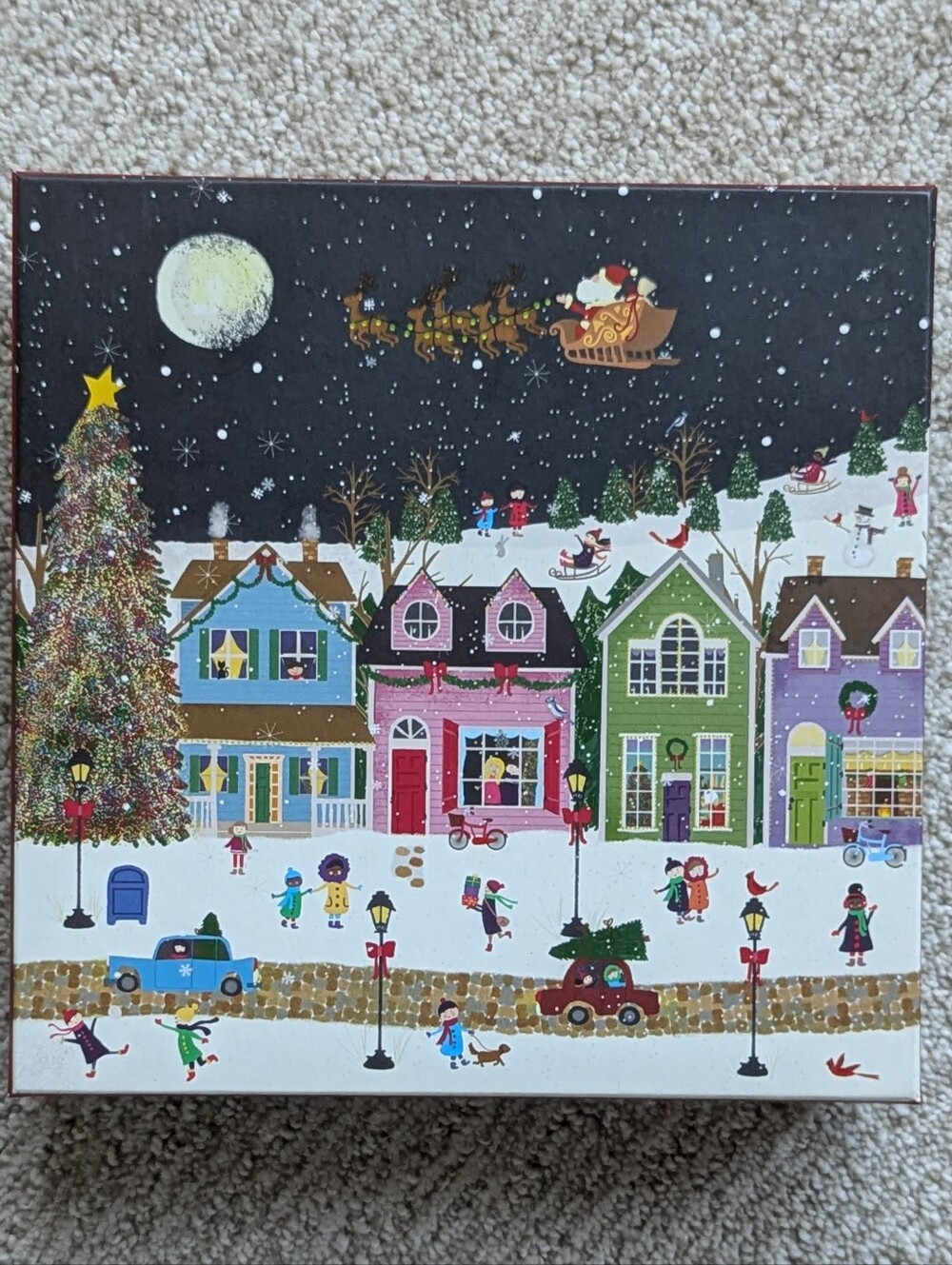 Galison Joy Laforme Christmas Square 1000 Piece Jigsaw Puzzle Holiday Village